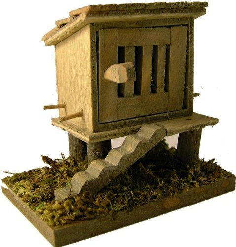 Hühnerstall klein, 2 türig, Höhe 7cm