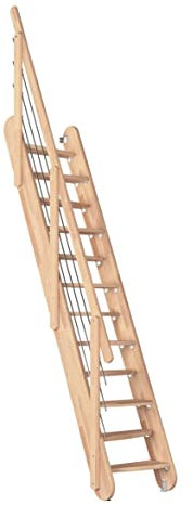 DOLLE Raumspartreppe Bern Höhe 285 cm Buche Leimholz (roh) inkl. einseitigem Geländer