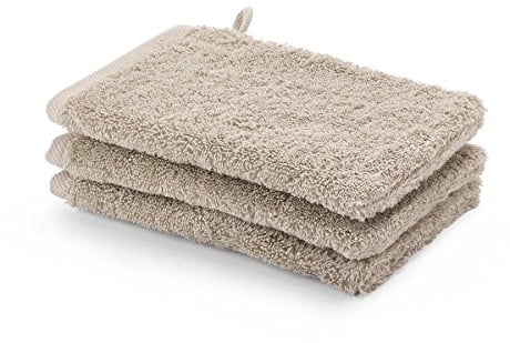 Aquanova Waschhandschuh 3er Pack 16x22 London Farbe Linnen