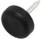 Adsamm® / 32 x Kunststoffgleiter mit Nagel / Schwarz / Ø 15 mm / rund / Möbelgleiter mit Nagel / Möbel- und Bodenschutz in Adsamm® Qualität