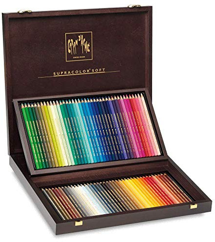 Caran d´Ache 3888.480 Artist Holzkoffer 80 Farben Supracolor Soft