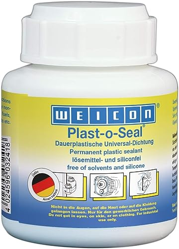 WEICON Plast-o-Seal 120g Tube mit Pinsel streichbare hitzebeständige Dichtmasse
