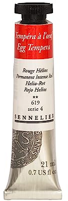 Sennelier Tempera Paint, 21ml, Permanent Intense Red S4