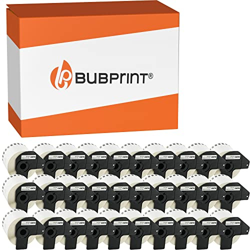 Bubprint 30 Etiketten kompatibel mit Brother DK-22205 | Passend für P-Touch QL-1110NWB QL800 QL700 QL570 QL-820NWB QL-810W QL710 QL600 QL500 QL1100 QL710W QL720NW QL560