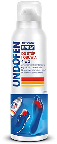 UNDOFEN - Spray for feet and Shoes 4 in 1 150ml - Contains 100% Natural Ingredient Dermosoft, which has a high Antibacterial Effect eliminates Excessive Sweating and Odor.
