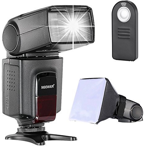 Neewer TT560 Speedlite Flash Kit compatible with Canon Nikon Sony Pentax DSLR Camera with Standard Hot Shoe,Includes: (1)TT560 Flash + (1)Flash Diffuser + (1)Remote Control