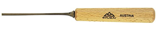 Stubai 527102 Wood Carving Chisel Type 1 V-Shaped/One Side Polished, Gold/Beige, 2 mm