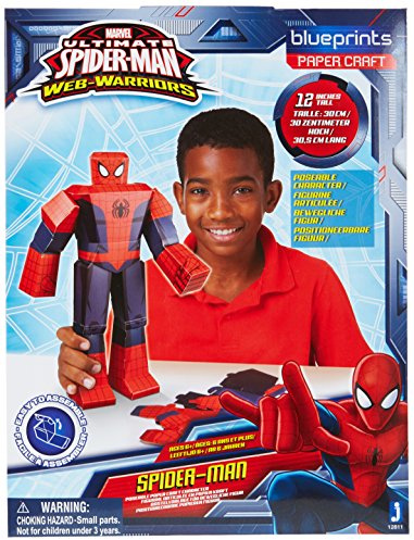Jazwares 12811 - Blueprints Marvel Papier Bastelset Spiderman, groß, 30 cm