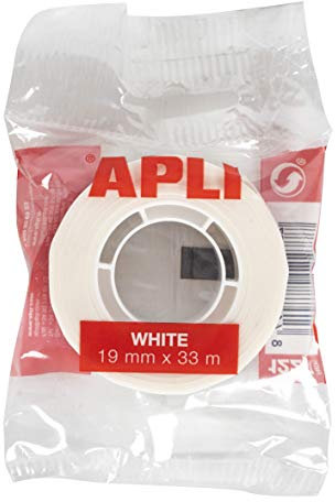 APLI - Klebeband Weiße Tasche 19 mm x 33 m bianco
