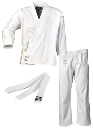 Ju-Sports to start Karateanzug Kinder & Erwachsene weiß - Moderner, besonders leichter Karatekimono 100% Baumwolle, Ideal für Anfänger, Optimale Bewegungsfreiheit