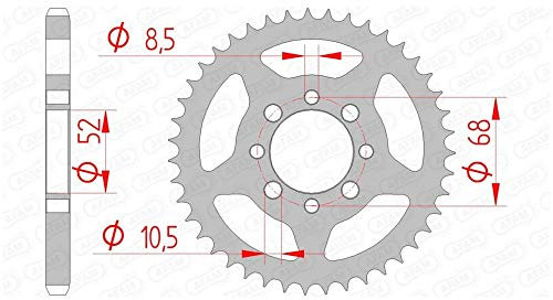 Stahl-Kettenrad AFAM 428-40Z (Silber)