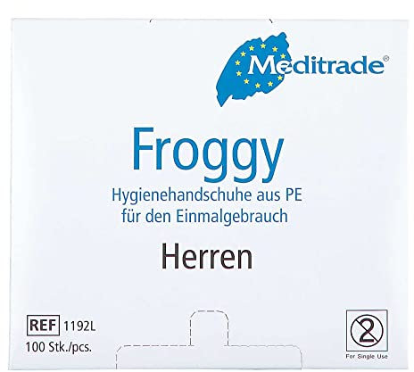HANDSCHUHE Folie Männer m.langer Stulpe 100 St