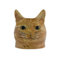 Quail Ceramics Coquetier en céramique Motif visage de chat Vincent (Gingembre)