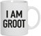 Shirtstreet24, I Am Groot, Kaffee Becher mit Motiv bedruckte Tasse Mug Kaffeebecher, Größe: onesize,Weiß