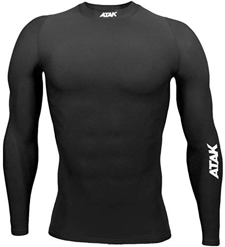 Atak Sports Men Compression Shirt - Black, Large