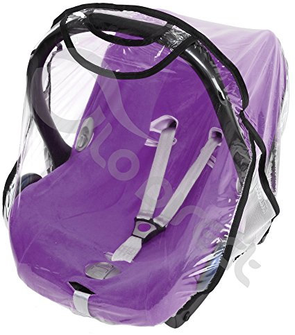 Car Seat Rain Cover 0/11kg New - (Black) (fits Maxi-COSI Pebble Plus)