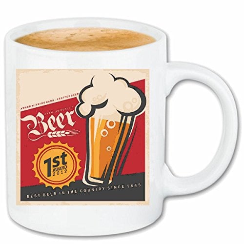 BIER Weizenbier PILZ Party Malle Junggesellenabschied Wodka Schnaps WEIN Alkohol Keramik Kaffeebecher 330 ml, weiß Teetasse Spülmaschinenfest mikrowellengeeignet Geschenkidee, Motiv 301019