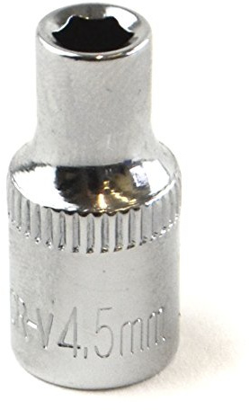 4.5mm 1/4 Drive Shallow Metric Socket Single Hex / 6 Sided Bergen