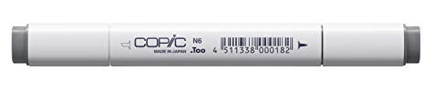 COPIC Classic Marker Typ N - 6, neutral gray No. 6, professioneller Layoutmarker, mit einer breiten und einer feinen Spitze