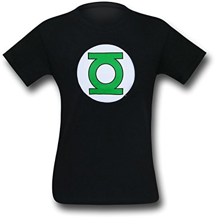 Camiseta negra con logotipo de linterna verde - Negro - XX-Large