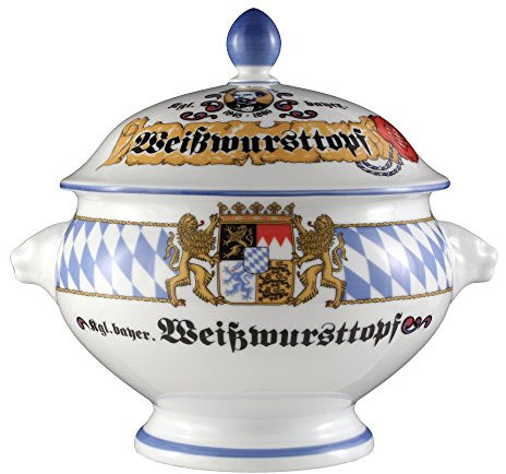 Seltmann Weiden Terrine/Suppenterrine - Löwenkopf mit Deckel 2,00 l - Porzellan - Klassisch - Oval - Beige - Spülmaschinenfest - Mikrowellenfest - 2 Liter