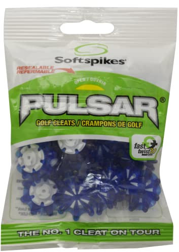 Softspikes Fast Twist 3.0 Blue, Picchi da Golf Unisex-Adulto, Azzurro/Bianco, Bag of 1 Set