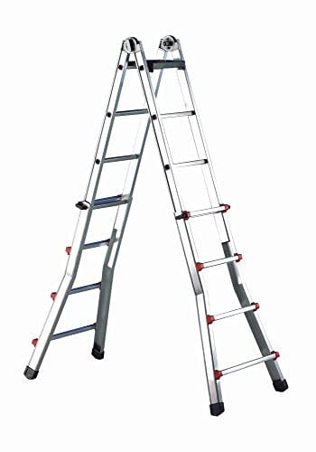 Svelt Scala Professionale Multiposizione Telescopica con Base Allargata, in Alluminio, Scalissima 6+6 gradini