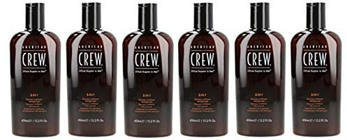 6er American Crew Classic 3 in 1 Shampoo Conditioner Body Wash 450 ml
