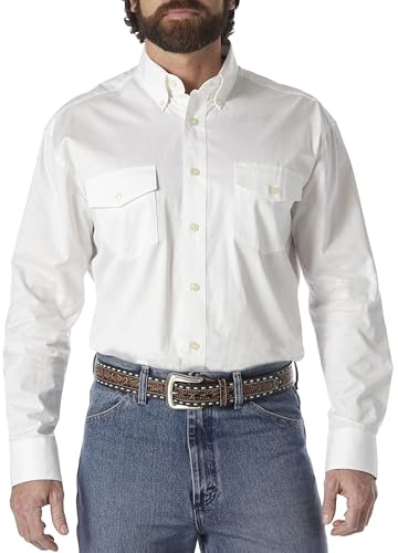 Wrangler Men's Painted Desert Two Pocket Long Sleeve Button Work Shirt SHIRT