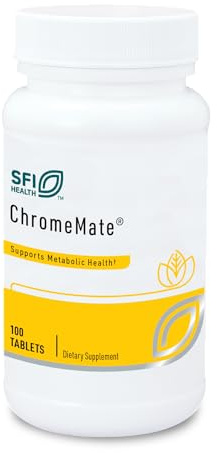 Klaire Labs SFI Health Chromemate - Chromemate Chromium Polynicotinate 200mcg Supplement - Bioavailable Form of Chromium with Niacin - Hypoallergenic (100 Tablets)