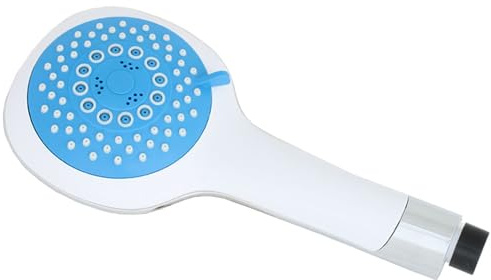 Sanlingo Duschkopf Handbrause – 5-stufig verstellbarer Strahl – Blau-Weiß, Ø120 mm