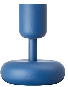 Iittala Nappula Kerzenständer, Stahl, Blau, 8.6 x 8.6 x 10.7 cm