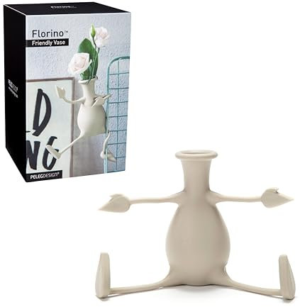 Florino – Die Freundliche Blumenvase in Stein – Kleine Blumenvasen & Moderne Deko für Ihr Zuhause – Einzigartiges Geschenk von Peleg Design
