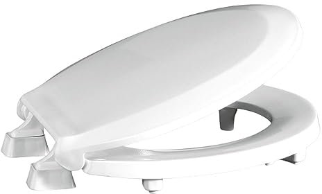 Centoco HL440STS-001 WC-Sitz Kunststoff rund mit geschlossener Vorderseite, weiß