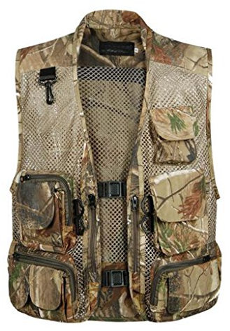 MagiDeal Men Outdoor Sport Multi-Pocket Mesh Vest Fly Fishing Photography Hunting Shooting Travel Quick-Dry Jacket Waistcoat M-XXXL - Desert , XL