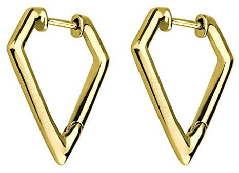 Liebeskind Berlin Damen-Creolen Edelstahl mattiert, LJ-0047-E-22, Gold