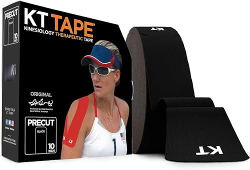 KT Tape ORIGINAL Jumbo, Baumwolle, Vorgeschnittenne, 150 Streifen, Schwarz