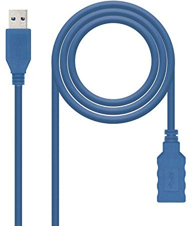 CABLE USB NANO CABLE USB3.0 A/M - USB3.0 A/H 2.0M AZUL