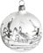 Jingle Bells Lauscha Weihnachtskugel aus Glas Winterzauber 8cm Durchmesser 4er Set