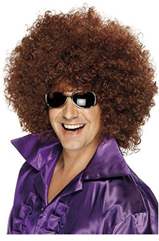 Horror-Shop Braune Mega-Afro Perücke