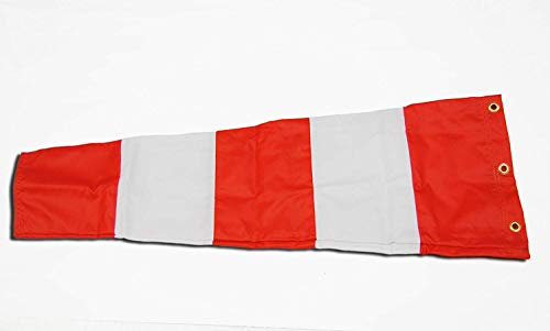Flughafen Windsack Corporation 25,4 x 91,4 cm orange und weiß Ersatz Windsack 100% USA Made