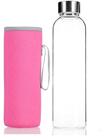 HMILYDYK Bouteille d'eau de sport avec infuseur à fruits pour l'extérieur (nombreuses options de couleur) – Sans BPA (550 ml rose)