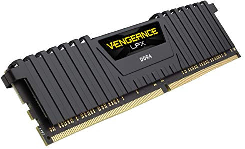 Corsair CMK16GX4M1A2400C14 Vengeance LPX 16 GB (1 x 16 GB) DDR4 2400 MHz C14 XMP 2.0 High Performance Desktop Memory, Black