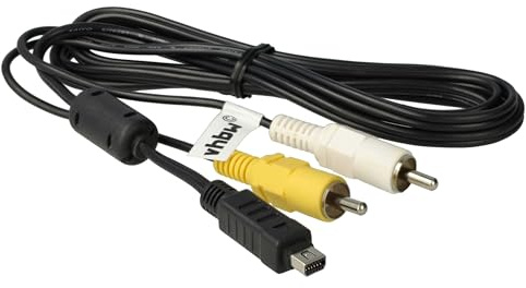 vhbw Audio Video Composite Kabel kompatibel mit Olympus Camedia C-170 | C-180, C-5500 Sport Zoom, C-480, C-500 Kamera, Digitalkamera - AV-Kabel