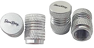 Simoni Racing Kappen / 9W Ventilkappen aus ausgedrehtem Chrom, 4 Stück