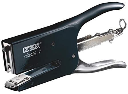 Rapid Retro K1 Cucitrice a Pinza , Compatibile con i Punti Metallici 26/6 e 26/8 mm, Capacità 50 Fogli, Metallo, Black Magic, 5000495