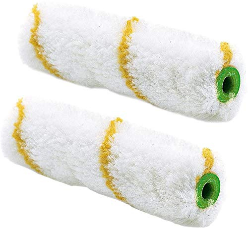 Nölle 10705075 Kleinflächenwalze mit Gelbfaden, 10 cm, 2 Stück