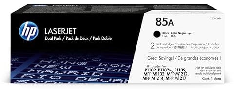 HP 85A 2er-Pack (CE285AD) Schwarz Original Toner für HP LaserJet Pro P1102, P1102w, M1132/M1212/M1217/P1102