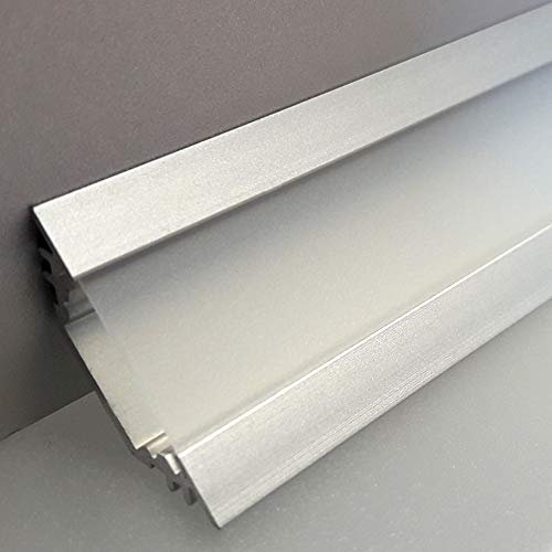 LEDsikon® LED Profil TRIO-T ALU 2m eloxiert + raureife (diffuse) Blende, Set