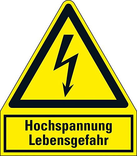 LEMAX® Warn-Kombischild Hochspannung Lebensgefahr, Resopal, 210x240mm